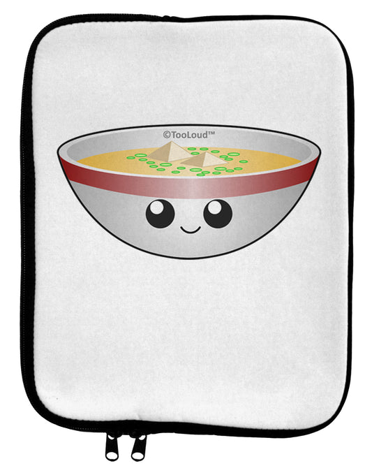 Cute Miso Soup Bowl 9 x 11.5 Tablet Sleeve by TooLoud-TooLoud-White-Black-Davson Sales