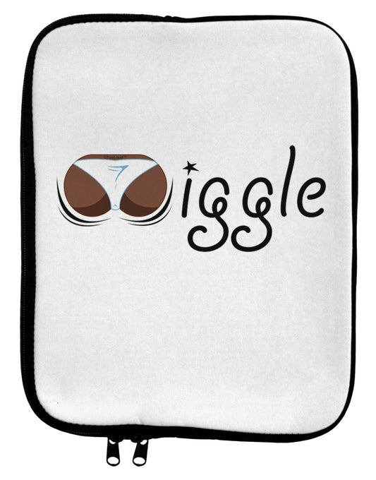 Wiggle - Twerk Dark 9 x 11.5 Tablet Sleeve-TooLoud-White-Black-Davson Sales