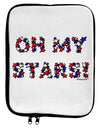 Oh My Stars Patriotic Design 9 x 11.5 Tablet Sleeve by TooLoud-TooLoud-White-Black-Davson Sales