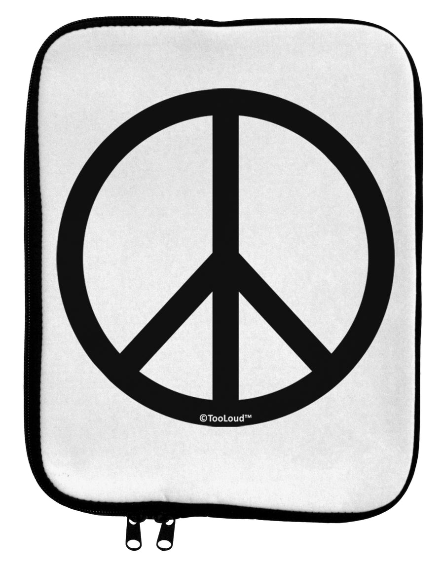 Peace Sign Symbol 9 x 11.5 Tablet Sleeve by TooLoud-TooLoud-White-Black-Davson Sales