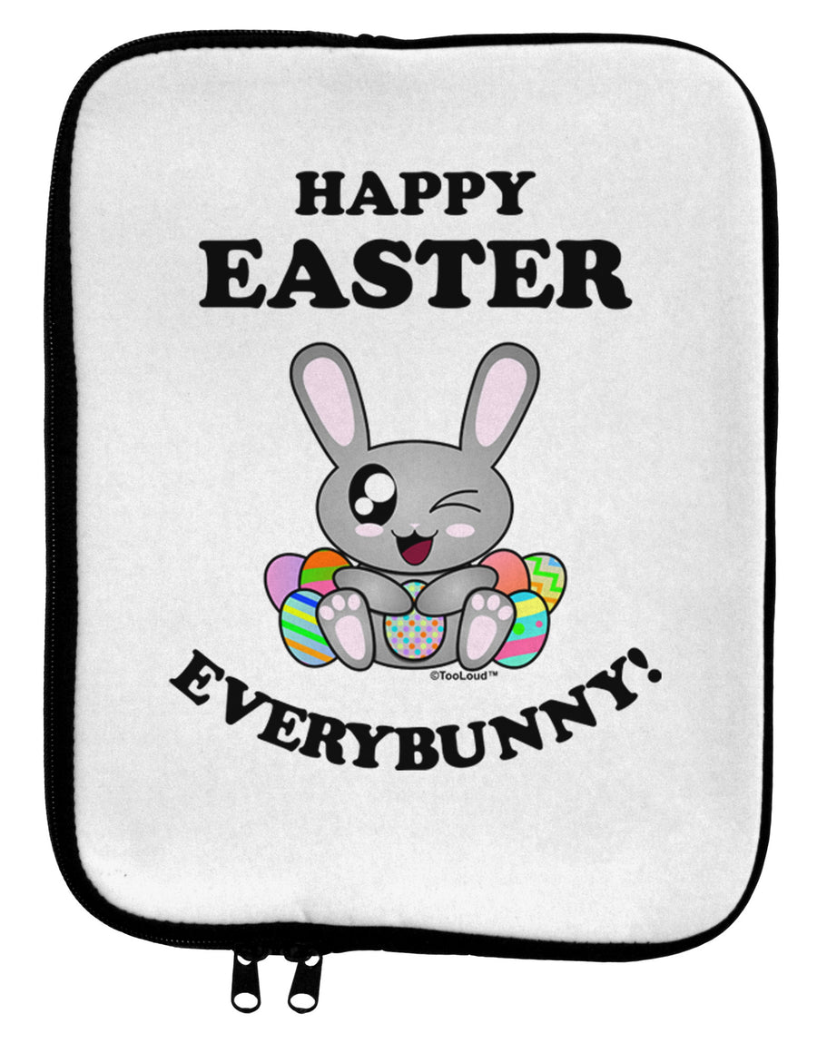 Happy Easter Everybunny 9 x 11.5 Tablet Sleeve-TooLoud-White-Black-Davson Sales