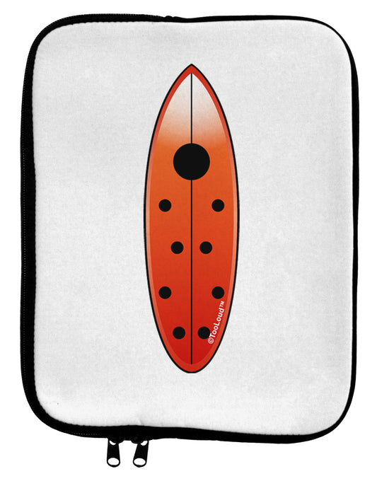 Ladybug Surfboard 9 x 11.5 Tablet Sleeve by TooLoud-TooLoud-White-Black-Davson Sales