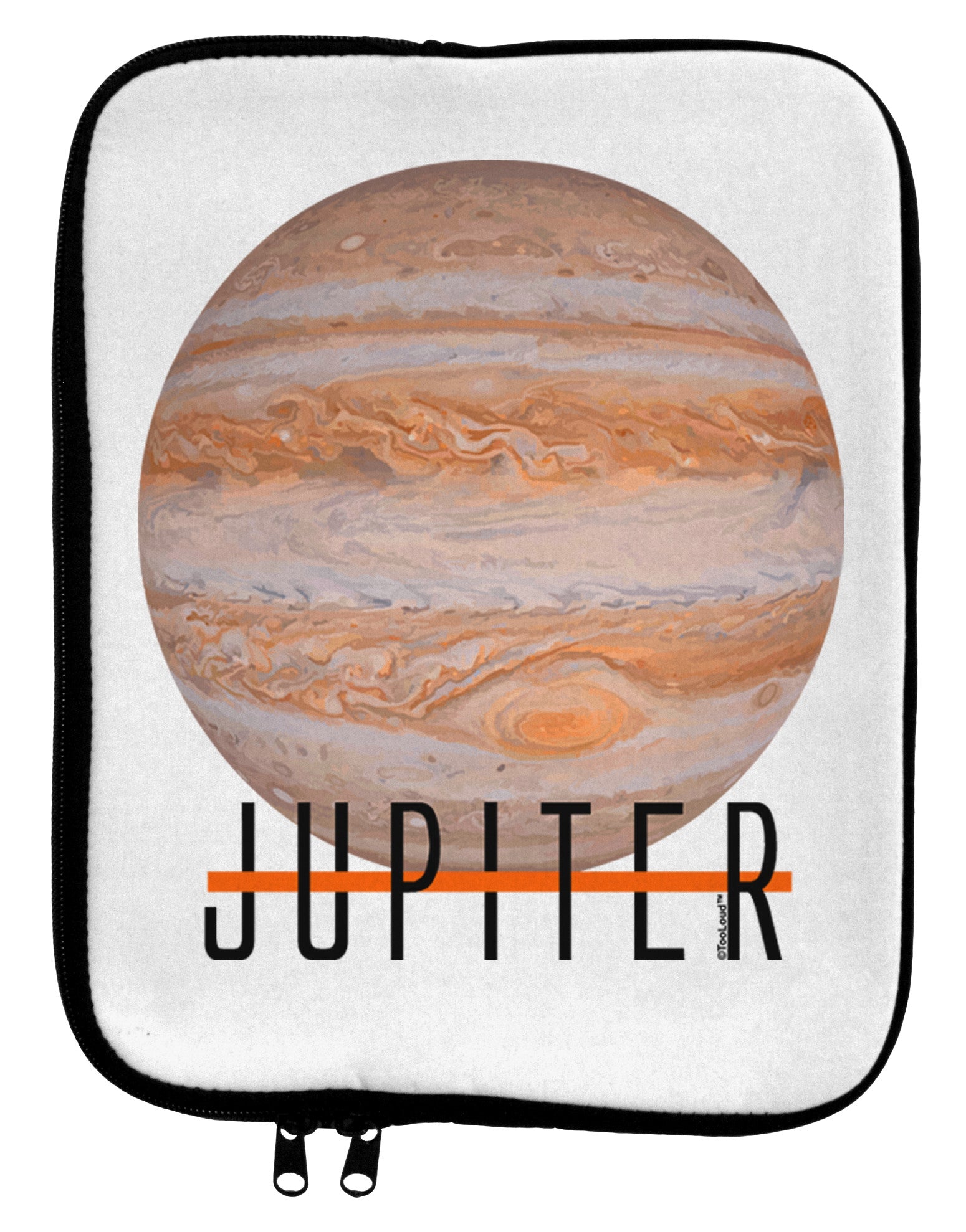Planet Jupiter Earth Text 9 x 11.5 Tablet Sleeve by TooLoud-TooLoud-White-Black-Davson Sales