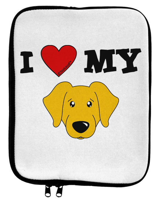 I Heart My - Cute Yellow Labrador Retriever Dog 9 x 11.5 Tablet Sleeve by TooLoud-TooLoud-White-Black-Davson Sales