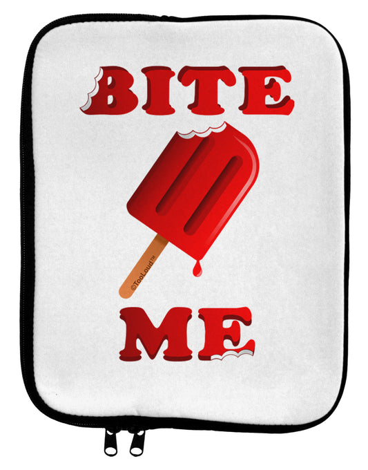 Bite Me Ice Cream 9 x 11.5 Tablet Sleeve-TooLoud-White-Black-Davson Sales