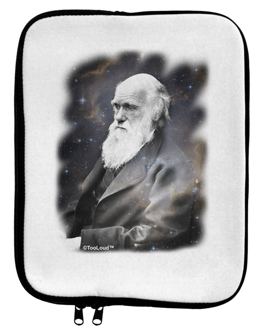 Charles Darwin In Space 9 x 11.5 Tablet Sleeve by TooLoud-TooLoud-White-Black-Davson Sales