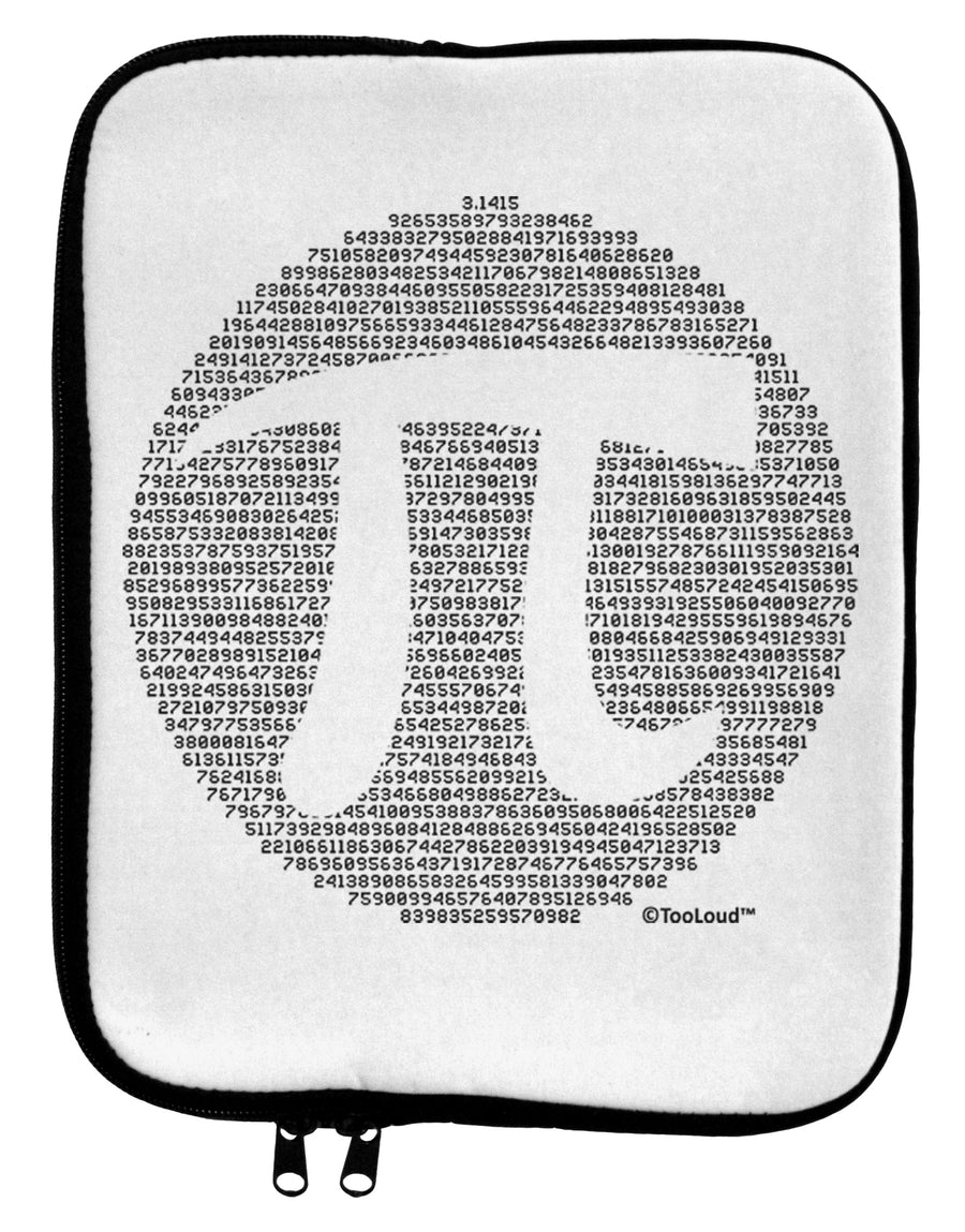 Pi Day Design - Pi Circle Cutout 9 x 11.5 Tablet Sleeve by TooLoud-TooLoud-White-Black-Davson Sales