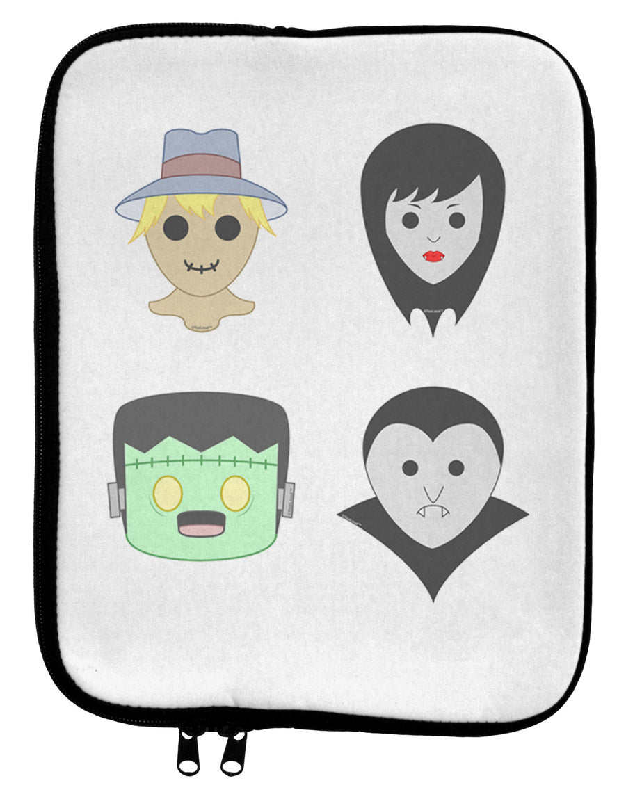 Four Lil Monsters - Halloween Design 9 x 11.5 Tablet Sleeve-TooLoud-White-Black-Davson Sales