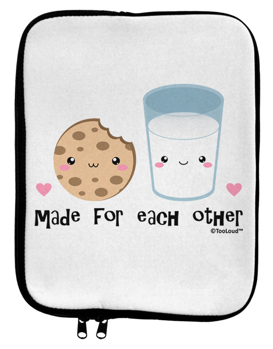 Cute Milk and Cookie - Made for Each Other 9 x 11.5 Tablet Sleeve by TooLoud-TooLoud-White-Black-Davson Sales