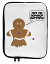 Not My Gumdrop Buttons Gingerbread Man Christmas 9 x 11.5 Tablet Sleeve-TooLoud-White-Black-Davson Sales