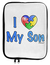 I Heart My Son - Autism Awareness 9 x 11.5 Tablet Sleeve by TooLoud-TooLoud-White-Black-Davson Sales