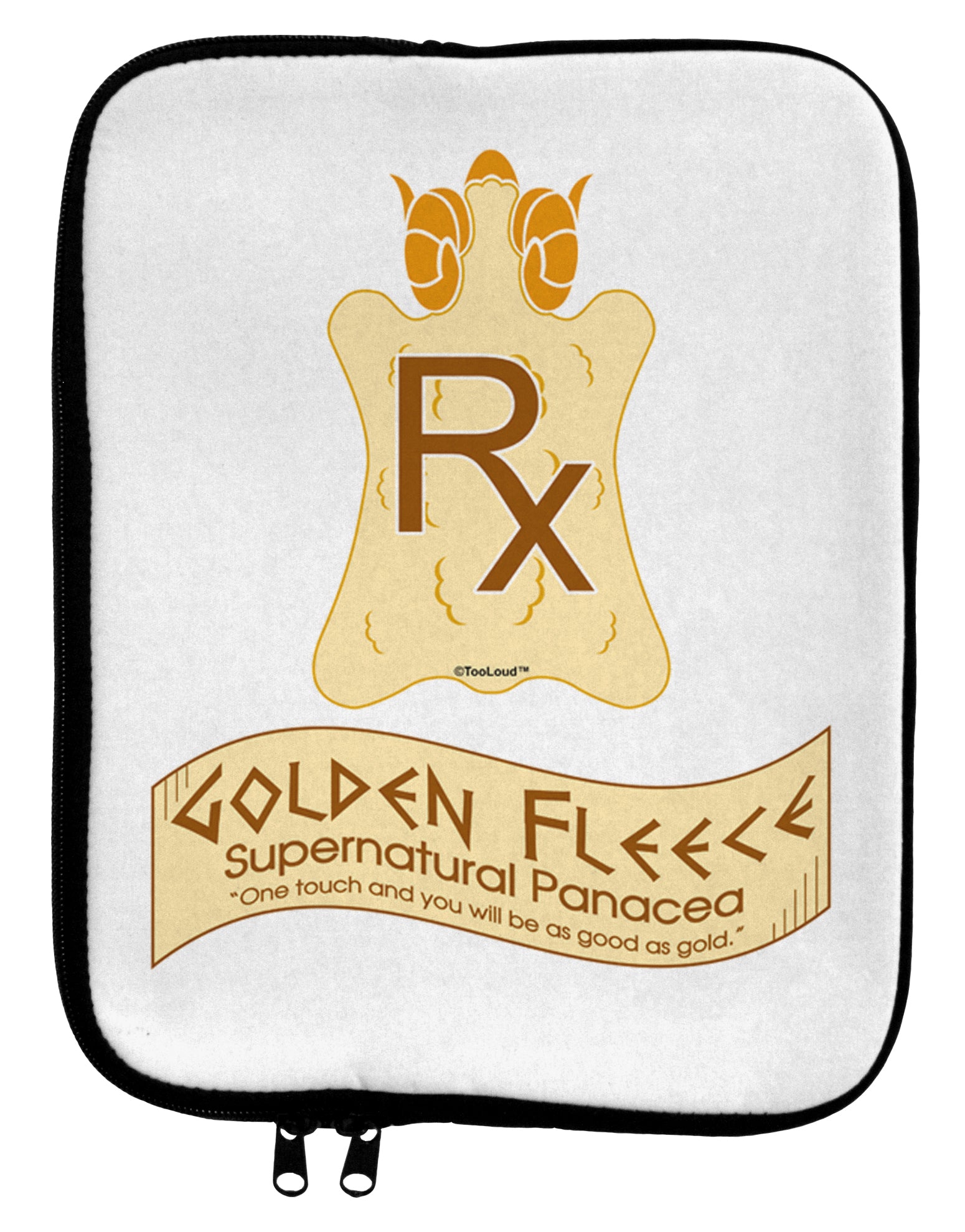 Golden Fleece - Supernatural Panacea 9 x 11.5 Tablet Sleeve by TooLoud-TooLoud-White-Black-Davson Sales