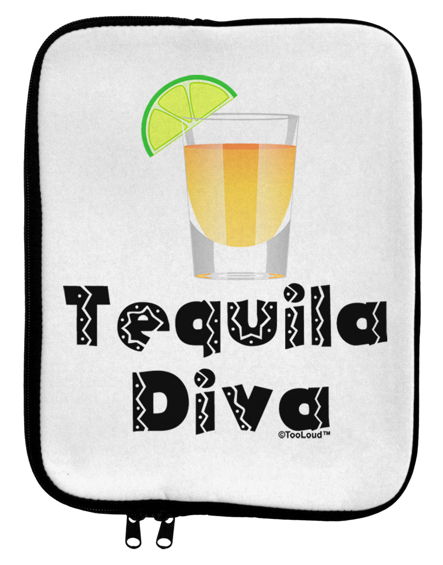 Tequila Diva - Cinco de Mayo Design 9 x 11.5 Tablet Sleeve by TooLoud-TooLoud-White-Black-Davson Sales