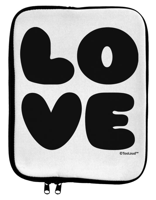 LOVE Text 9 x 11.5 Tablet Sleeve by TooLoud-TooLoud-White-Black-Davson Sales