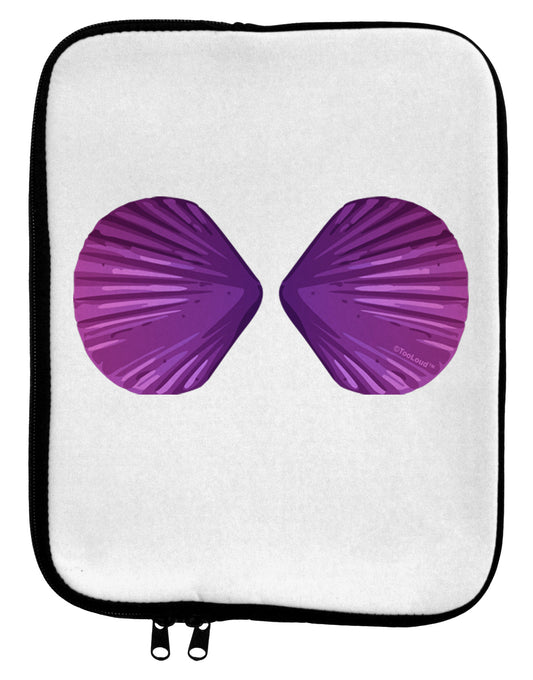 Mermaid Shell Bra Purple 9 x 11.5 Tablet Sleeve by TooLoud-TooLoud-White-Black-Davson Sales