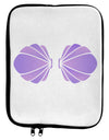 Easy Mermaid Costume Purple Shells - Halloween 9 x 11.5 Tablet Sleeve-TooLoud-White-Black-Davson Sales