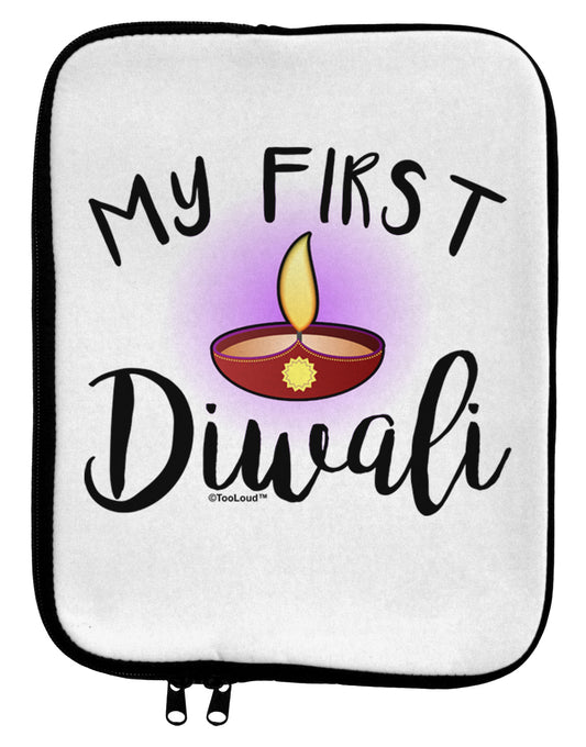 My First Diwali 9 x 11.5 Tablet Sleeve by TooLoud-TooLoud-White-Black-Davson Sales