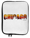 Chicago Skyline Cutout - Sunset Sky 9 x 11.5 Tablet Sleeve by TooLoud-TooLoud-White-Black-Davson Sales
