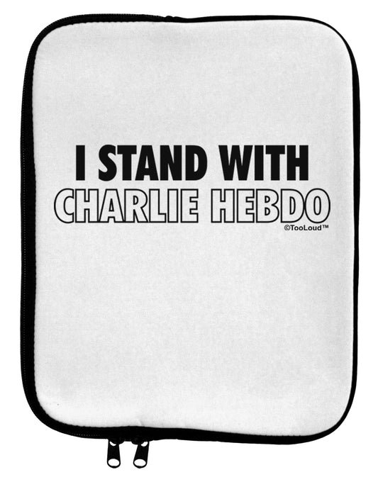 I Stand With Charlie9 x 11.5 Tablet Sleeve by TooLoud-TooLoud-White-Black-Davson Sales