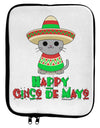 Happy Cinco de Mayo Cat 9 x 11.5 Tablet Sleeve by TooLoud-TooLoud-White-Black-Davson Sales