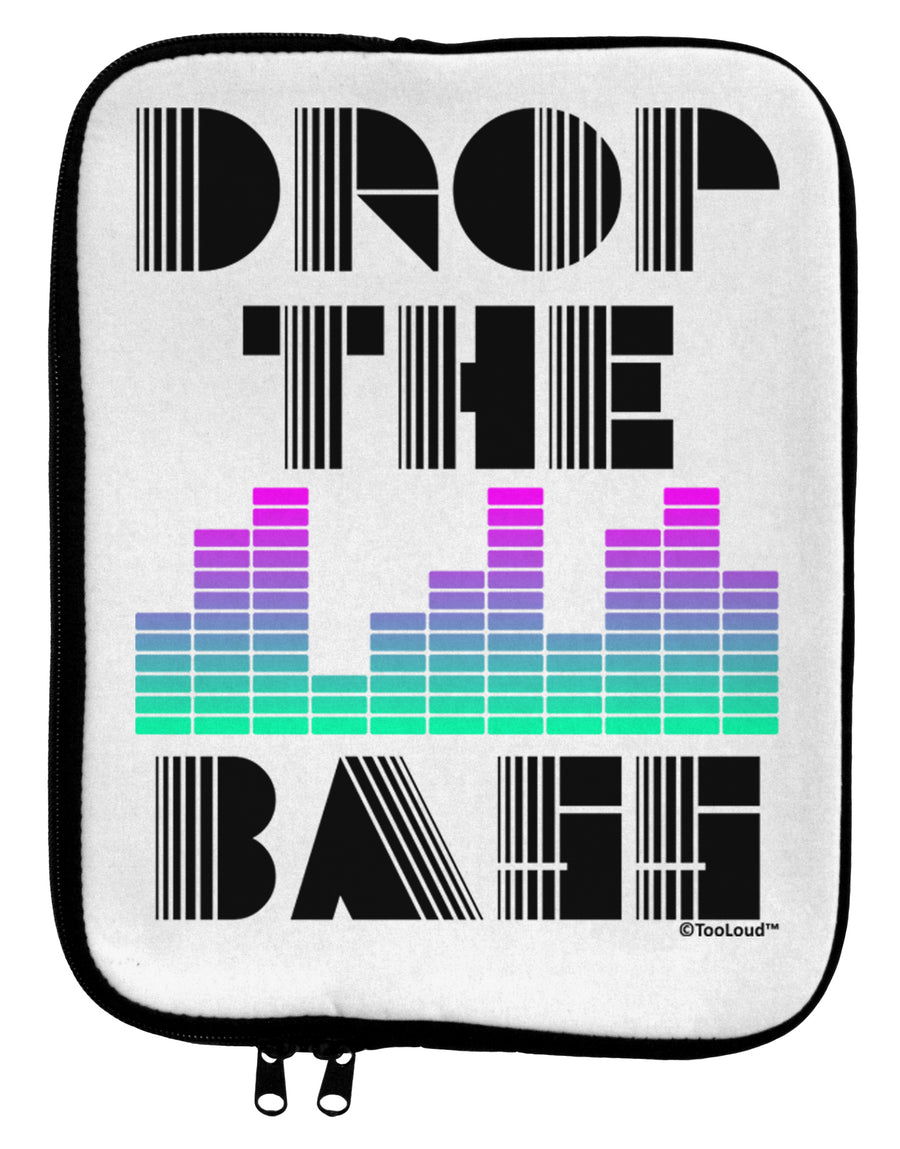 Drop the Bass 9 x 11.5 Tablet Sleeve by TooLoud-TooLoud-White-Black-Davson Sales