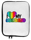 I Heart My Girlfriend - Rainbow 9 x 11.5 Tablet Sleeve-TooLoud-White-Black-Davson Sales