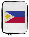 Distressed Philippines Flag 9 x 11.5 Tablet  Sleeve - White Black Tool