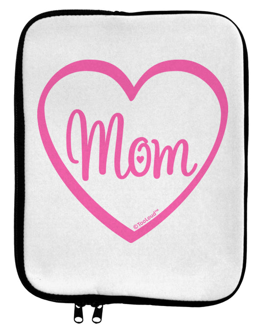 Mom Heart Design - Pink 9 x 11.5 Tablet Sleeve by TooLoud-TooLoud-White-Black-Davson Sales