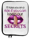 If You Can Keep Our Secrets 9 x 11.5 Tablet Sleeve-TooLoud-White-Black-Davson Sales