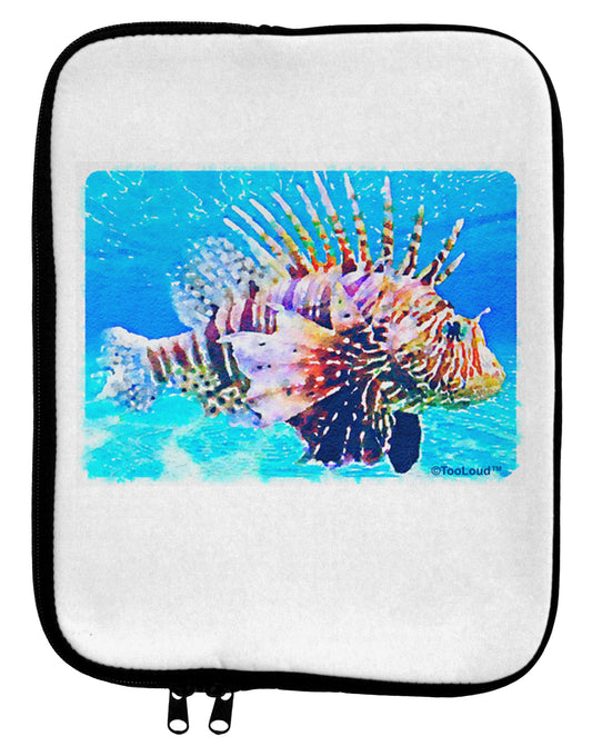 Lionfish in Watercolor 9 x 11.5 Tablet Sleeve by TooLoud-TooLoud-White-Black-Davson Sales
