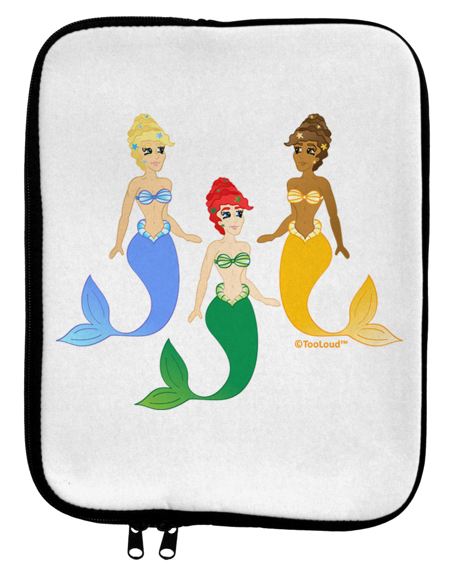 Three Mermaids 9 x 11.5 Tablet Sleeve by TooLoud-TooLoud-White-Black-Davson Sales