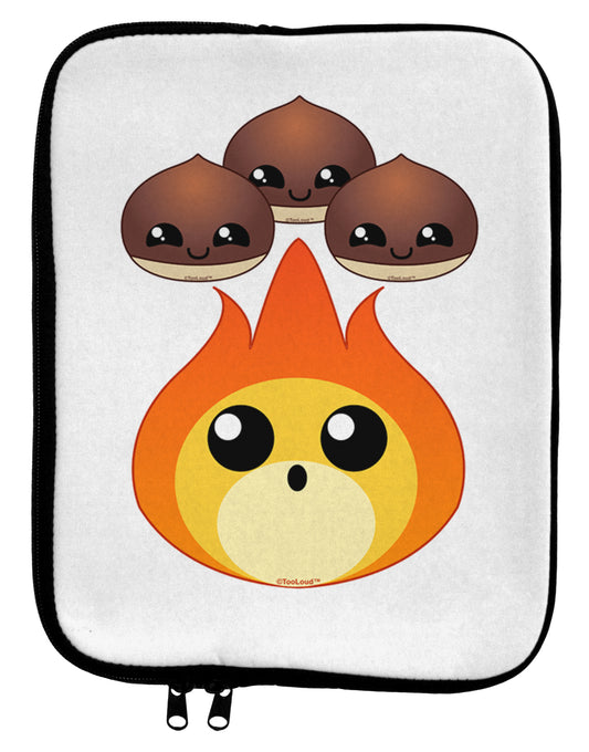 Cute Chestnuts Roasting - Christmas 9 x 11.5 Tablet Sleeve-TooLoud-White-Black-Davson Sales