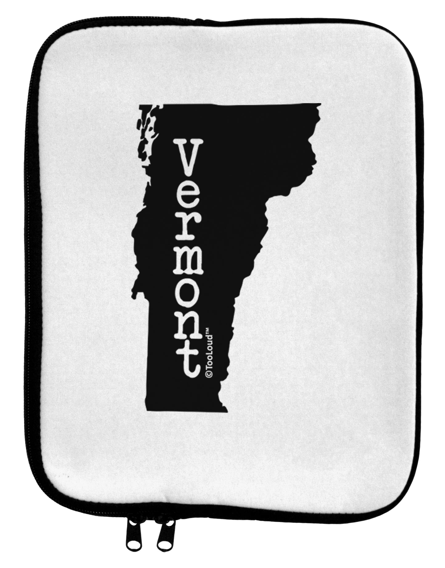 Vermont - United States Shape 9 x 11.5 Tablet Sleeve by TooLoud-TooLoud-White-Black-Davson Sales