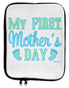 My First Mother's Day - Baby Feet - Blue 9 x 11.5 Tablet Sleeve by TooLoud
