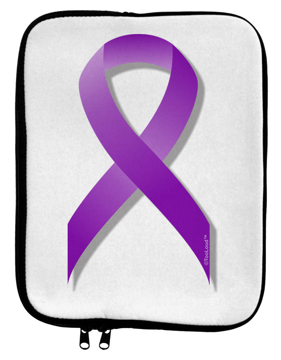 Crohn’s Disease Awareness Ribbon - Purple 9 x 11.5 Tablet Sleeve by TooLoud-TooLoud-White-Black-Davson Sales