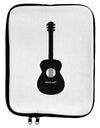 Acoustic Guitar Cool Musician 9 x 11.5 Tablet Sleeve by TooLoud-TooLoud-White-Black-Davson Sales