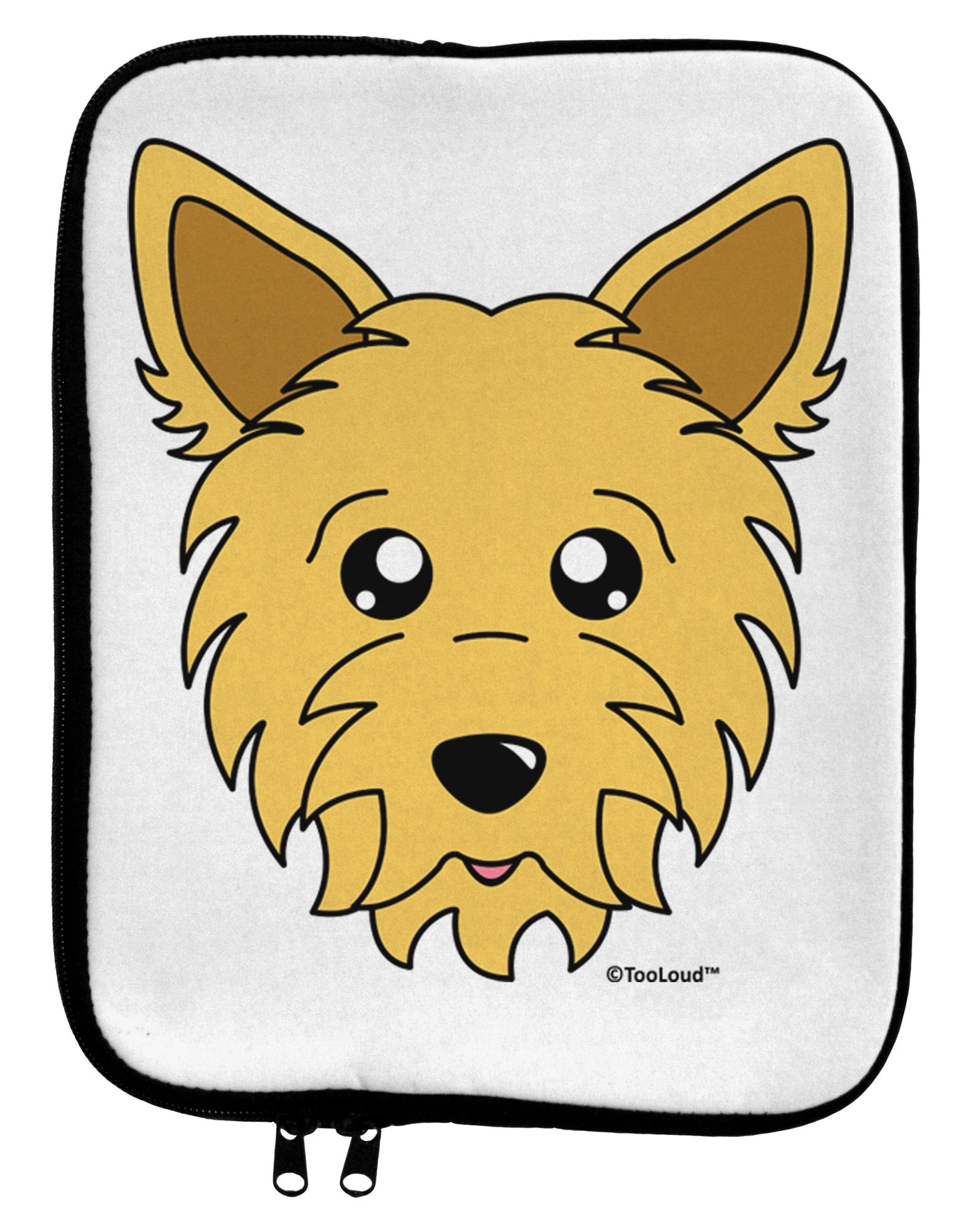 Cute Yorkshire Terrier Yorkie Dog 9 x 11.5 Tablet Sleeve by TooLoud-TooLoud-White-Black-Davson Sales