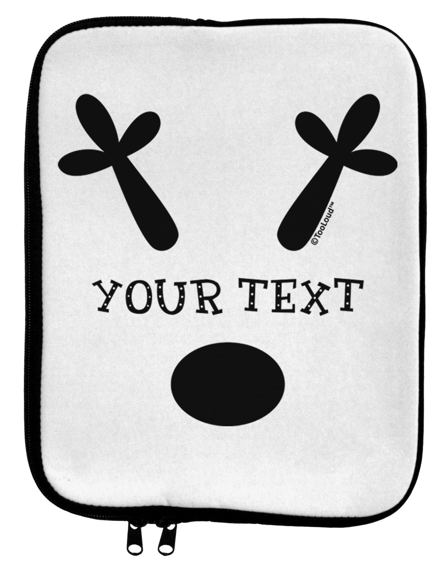 Personalized Matching Reindeer Family Design - Your Text 9 x 11.5 Tablet Sleeve by TooLoud-TooLoud-White-Black-Davson Sales