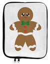 Cute Gingerbread Man Christmas 9 x 11.5 Tablet Sleeve-TooLoud-White-Black-Davson Sales