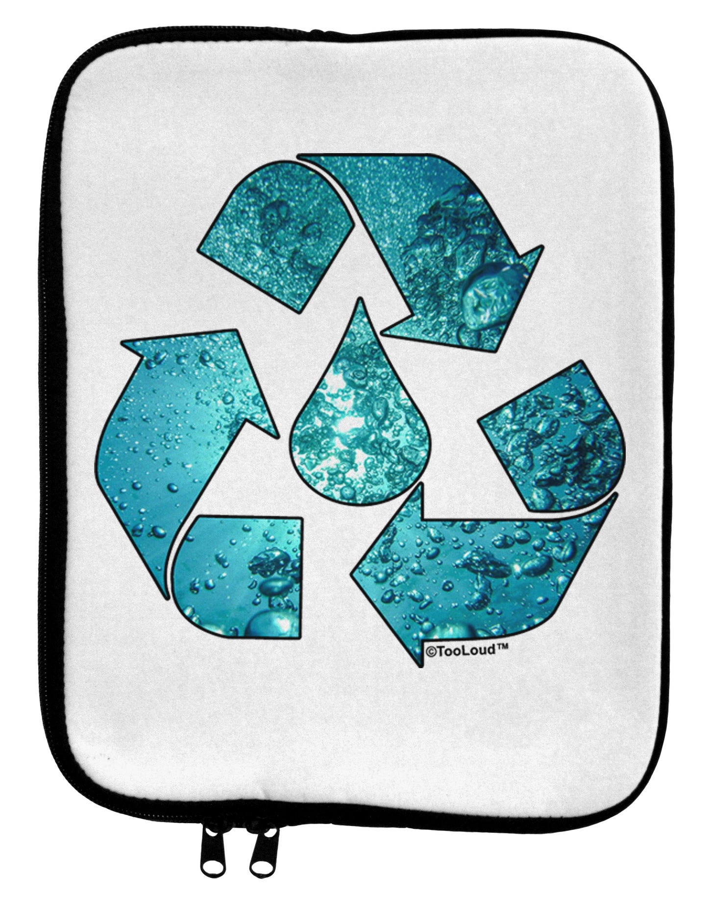 Water Conservation 9 x 11.5 Tablet Sleeve by TooLoud-TooLoud-White-Black-Davson Sales