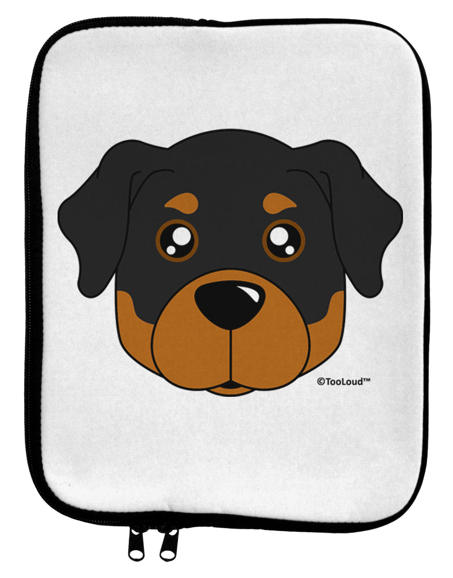 Cute Rottweiler Dog 9 x 11.5 Tablet Sleeve by TooLoud-TooLoud-White-Black-Davson Sales