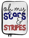Oh My Stars and Stripes - Patriotic Design 9 x 11.5 Tablet Sleeve by TooLoud-TooLoud-White-Black-Davson Sales