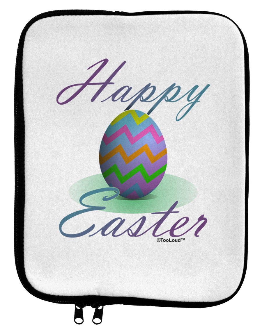 One Happy Easter Egg 9 x 11.5 Tablet Sleeve-TooLoud-White-Black-Davson Sales