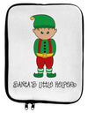 Santa's Little Helper Christmas Elf Boy 9 x 11.5 Tablet Sleeve-TooLoud-White-Black-Davson Sales
