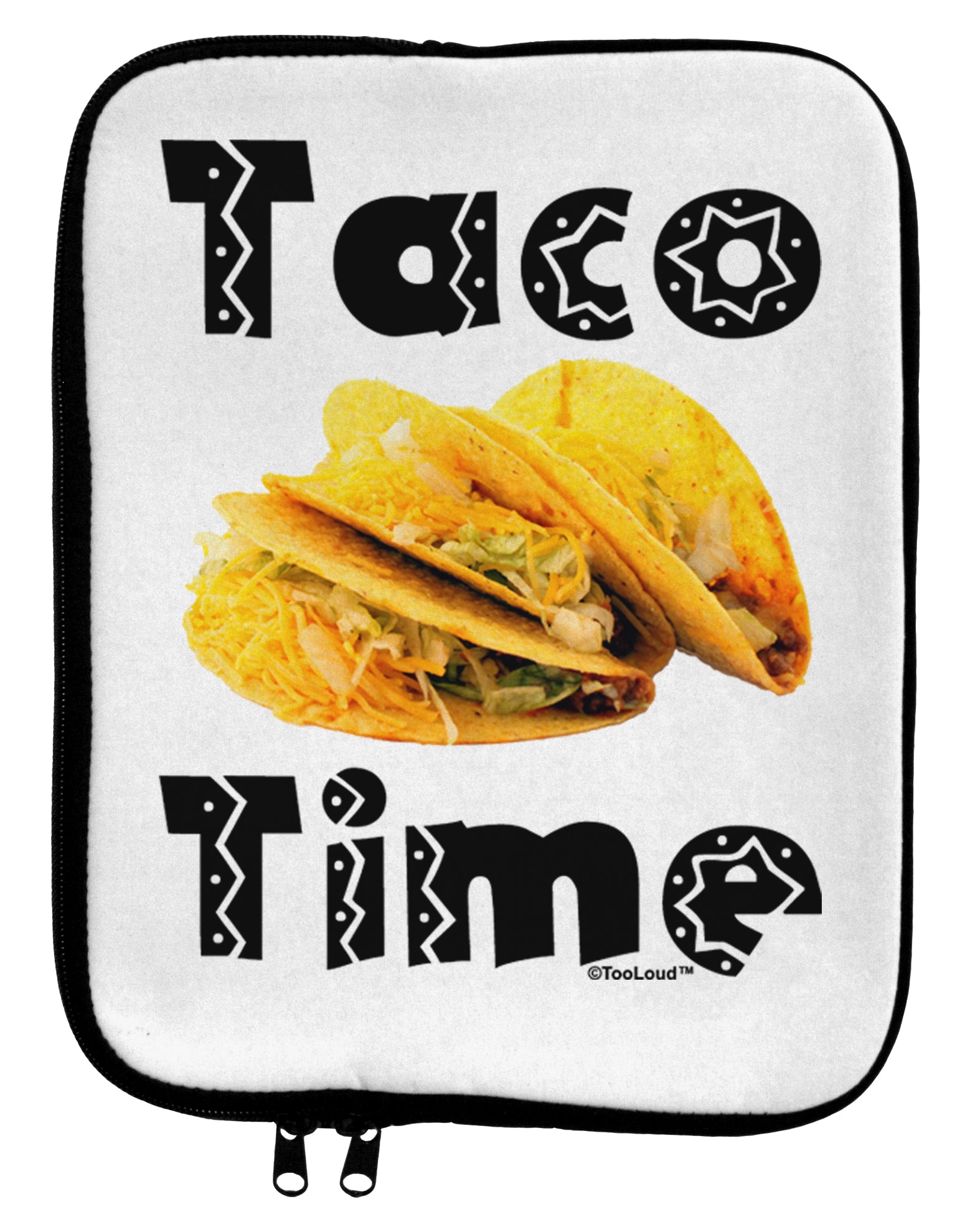 Taco Time - Mexican Food Design 9 x 11.5 Tablet Sleeve by TooLoud-TooLoud-White-Black-Davson Sales