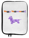 Happy Halloweenie Doxie Dog Halloween 9 x 11.5 Tablet Sleeve-TooLoud-White-Black-Davson Sales