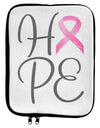 Hope - Breast Cancer Awareness Ribbon 9 x 11.5 Tablet Sleeve by TooLoud-TooLoud-White-Black-Davson Sales