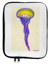 Jellyfish Outlined in Purple Watercolor 9 x 11.5 Tablet Sleeve by TooLoud-TooLoud-White-Black-Davson Sales