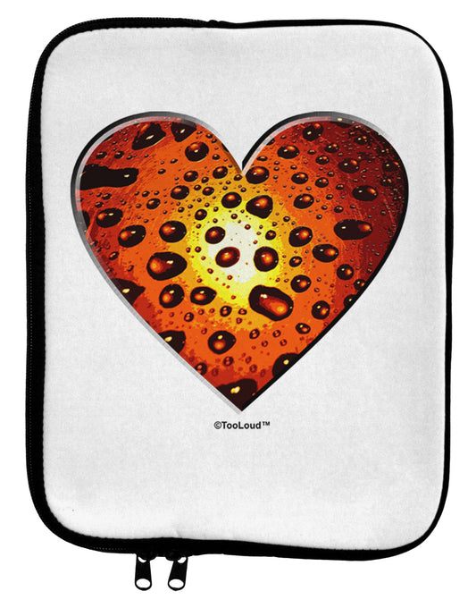 Water Droplet Heart Orange 9 x 11.5 Tablet Sleeve by TooLoud-TooLoud-White-Black-Davson Sales