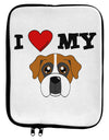 I Heart My - Cute Boxer Dog 9 x 11.5 Tablet Sleeve by TooLoud-TooLoud-White-Black-Davson Sales